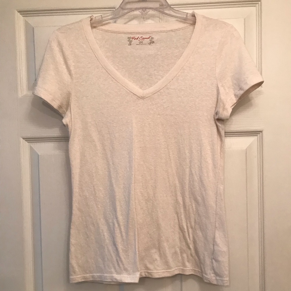 Red camel short sleeve shirt